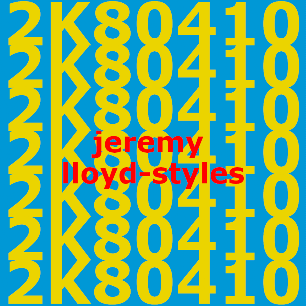 JEREMY LLOYD-STYLES –&nbsp;2K80410